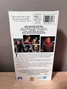 Back packaging of Star Trek VI: The Undiscovered Country VHS