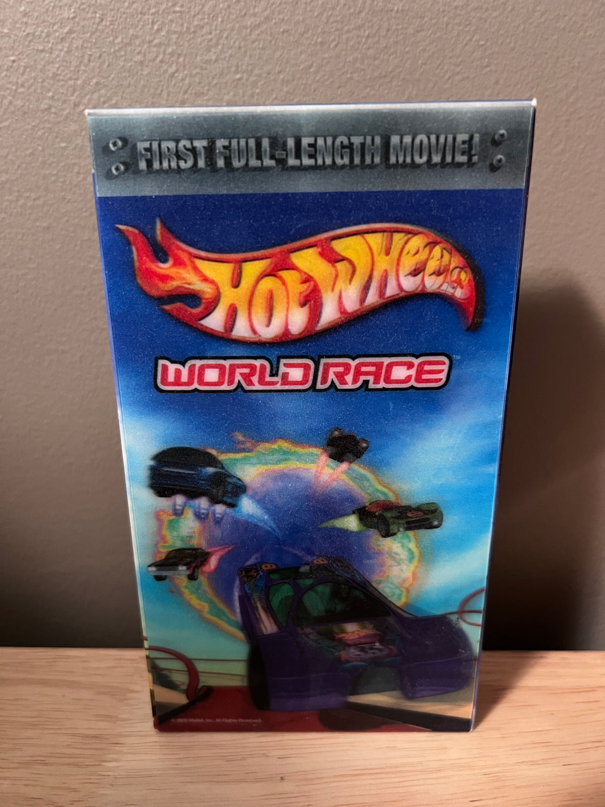 Front packaging of Hot Wheels: World Race VHS