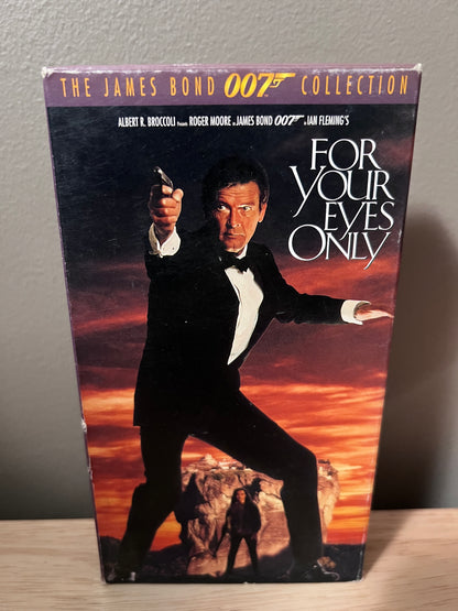 Front packaging of For Your Eyes Only: The James Bond 007 Collection VHS