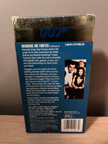 Back packaging of Diamonds Are Forever VHS