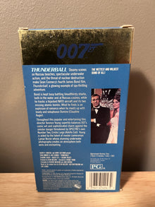 Back packaging of Thunderball VHS