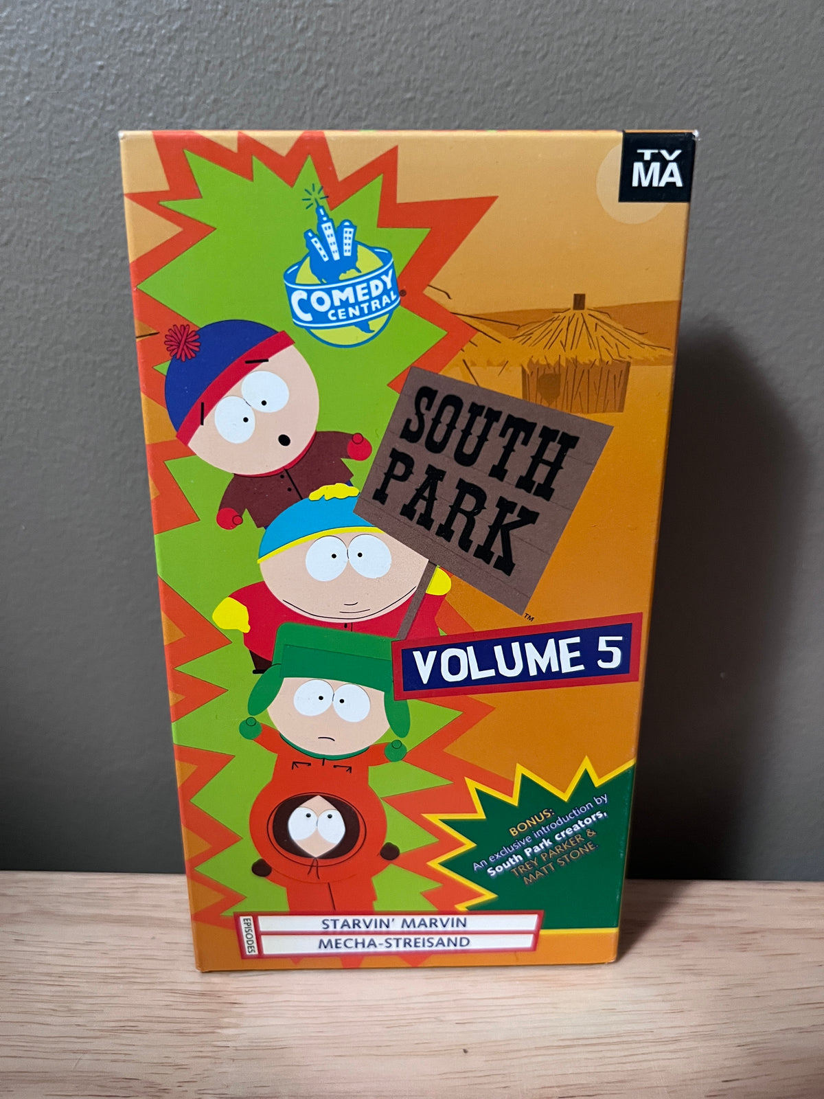 Front packaging of South Park: Volume 5 VHS