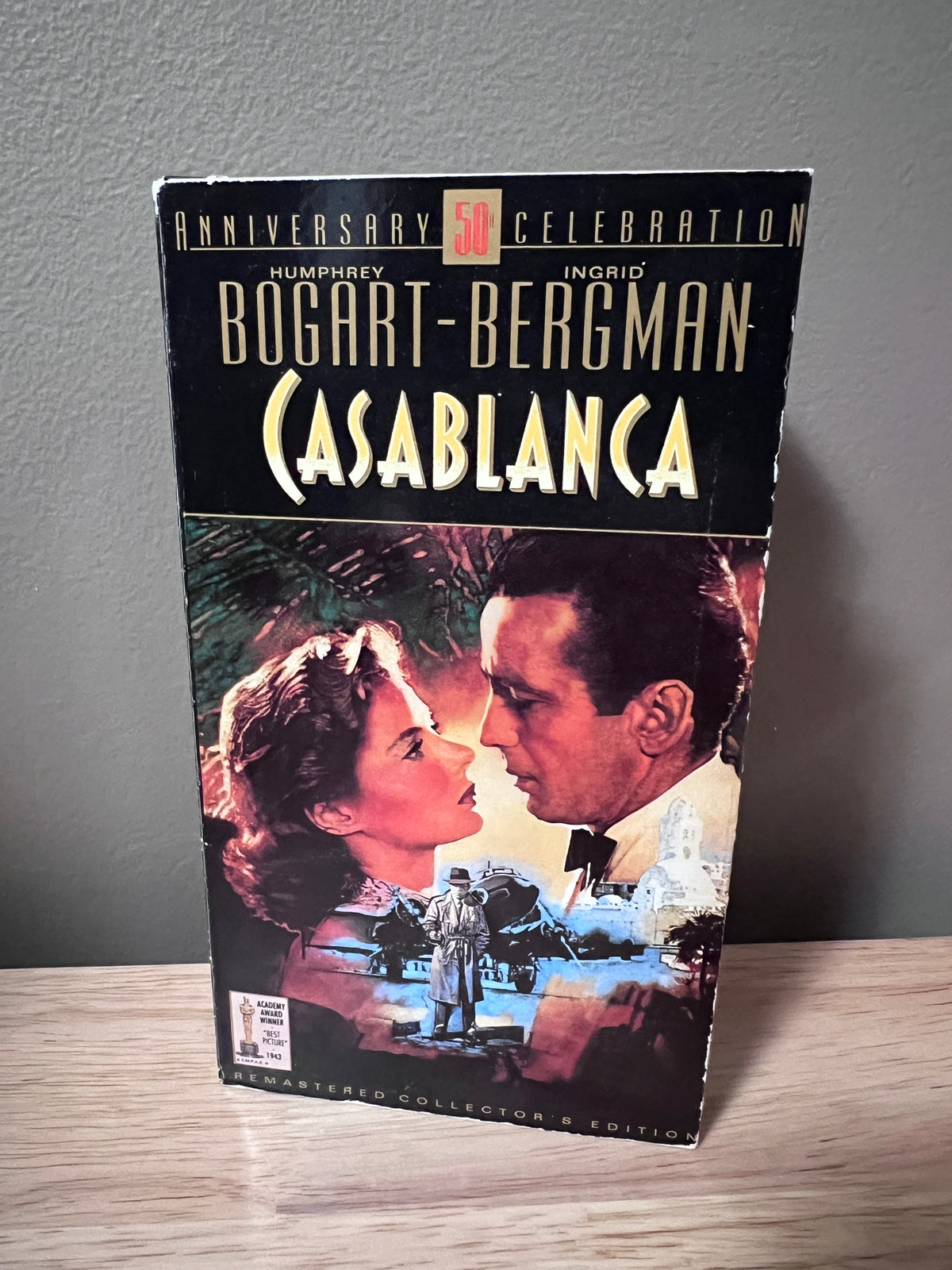 Front packaging of Casablanca: 50th Anniversary Celebration VHS