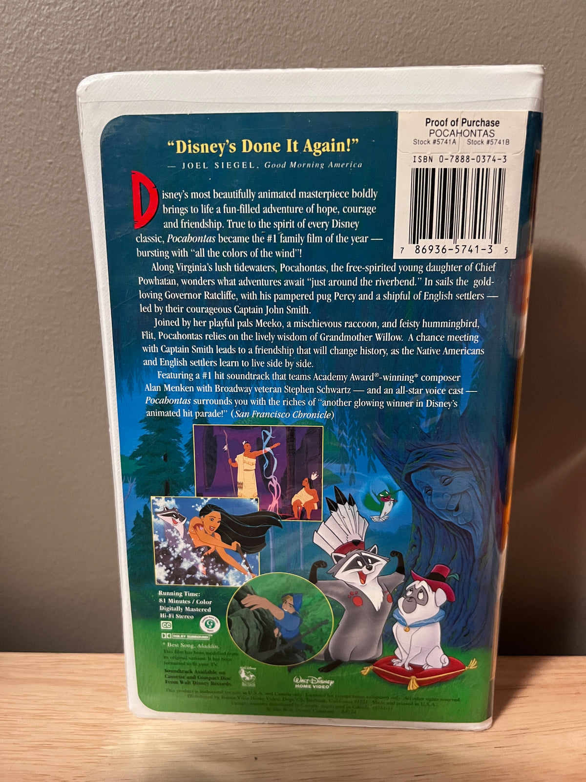 Pocahontas VHS - back