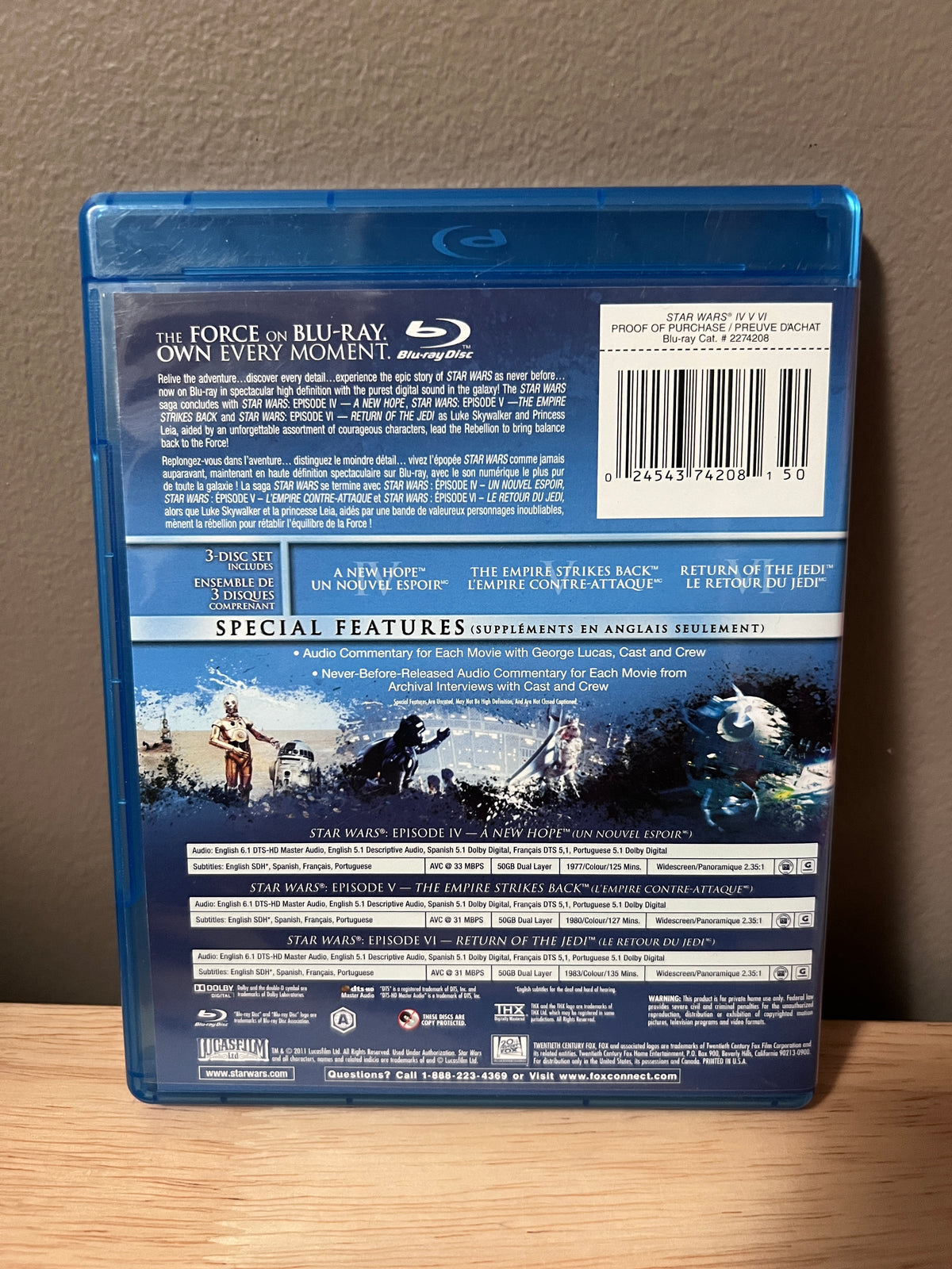 Star Wars: Original Trilogy — Episodes IV–VI - back