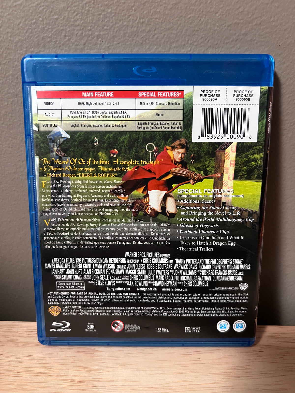 Harry Potter and the Philosopher’s Stone - back