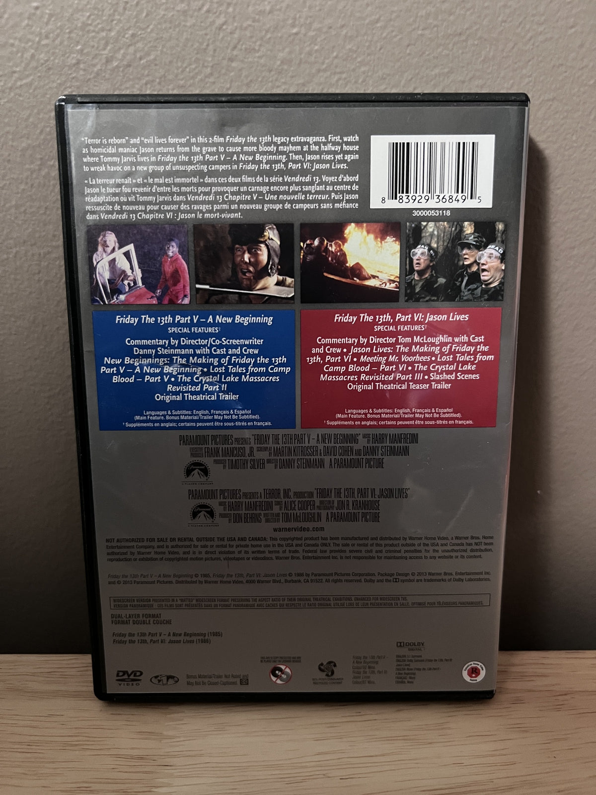 Friday the 13th Part V: A New Beginning / Part VI: Jason Lives — back