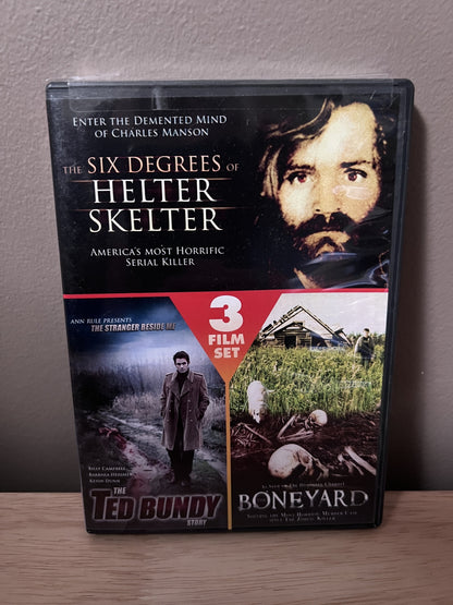 The Six Degrees of Helter Skelter / The Ted Bundy Story / Boneyard — front