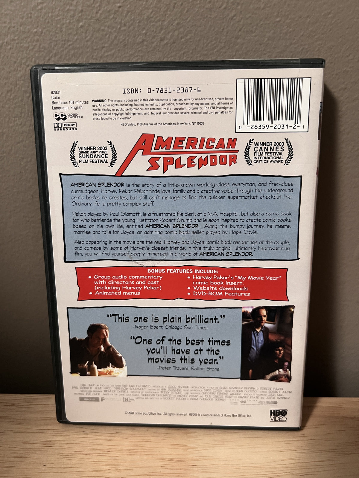 American Splendor — back