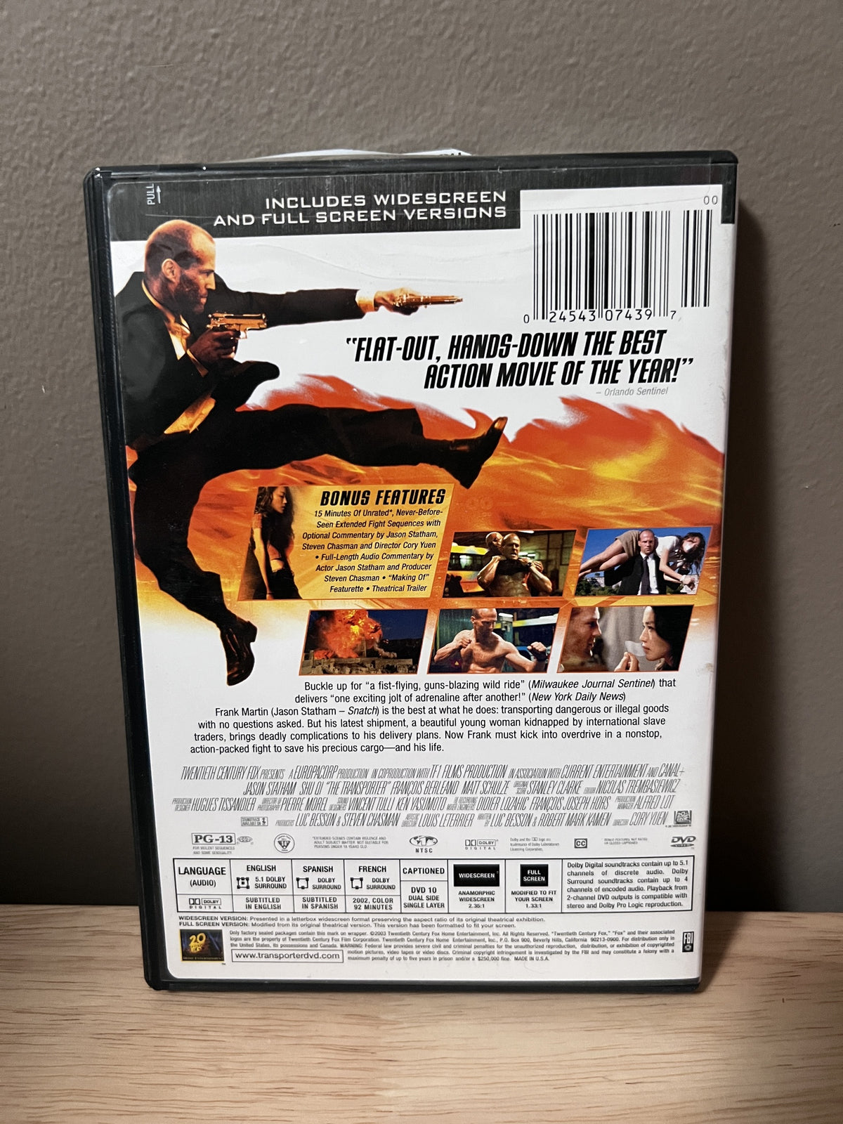 The Transporter: Special Edition — back