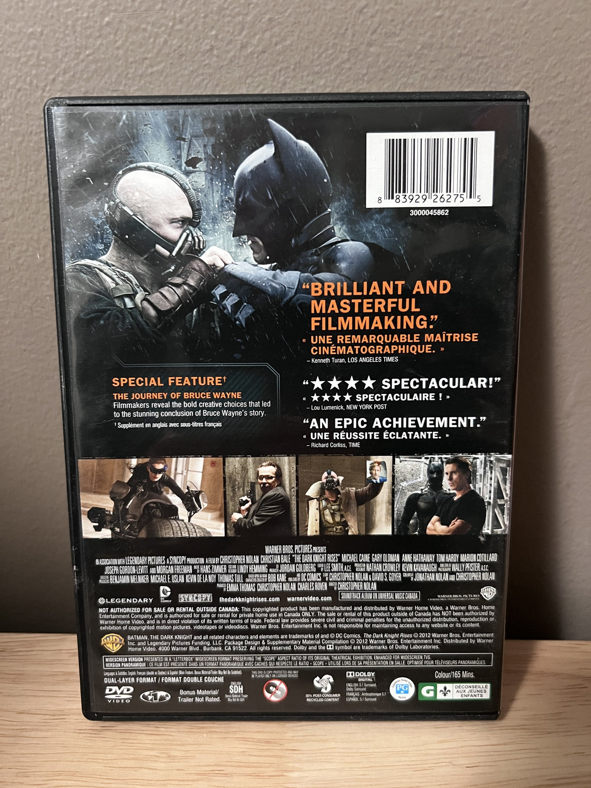The Dark Knight Rises — back