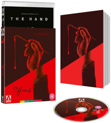 The Hand UK Blu-ray slipcover and booklet